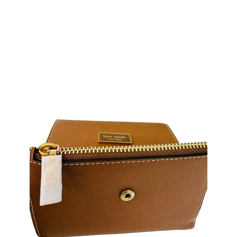 NWT‎ Kate Spade Bifold Flap Wallet All Spice Cake Snap Closure Zip Coin Pouch